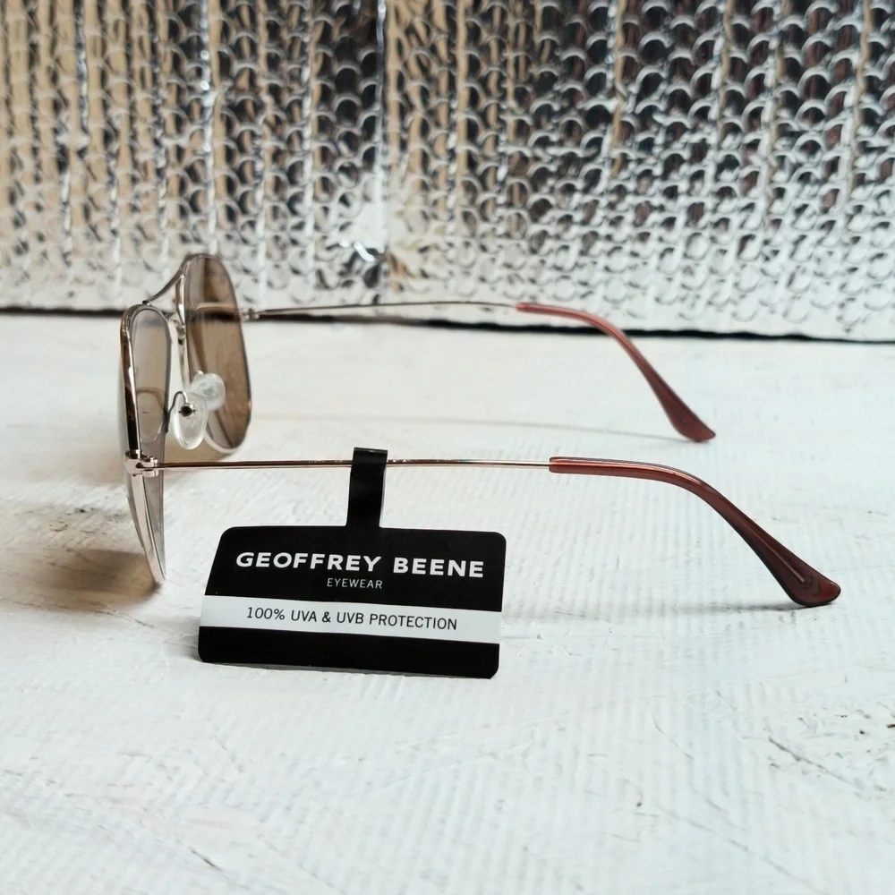 Geoffrey Beene Gold Avaitor Sunglasses
